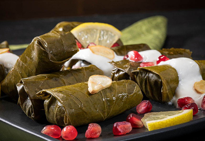 Make Mouthwatering Stuffed Grape Leaves Fattah with Goody